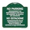 Signmission No Parking Management Not Responsible for Theft or Damage to Vehicle or Contents, GW-1818-23709 A-DES-GW-1818-23709 - alternate 1